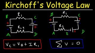 Kirchhoffs Voltage Law  KVL Circuits Loop Rule amp Ohms Law  Series Circuits Physics [upl. by Maynord679]