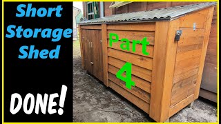 Short Storage Shed with Pallet Wood  Part 4 The End [upl. by Sherfield181]