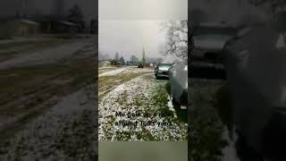 Bobsledding across Tods yard with 4wheeler sledding winter 4wheeler fypシ゚viral [upl. by Durrej989]