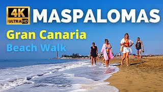 Gran Canaria Maspalomas Playa del Ingles Beach Walk Canary Islands 👙 Memories 2021 [upl. by Meid]