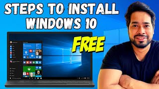 Windows 10 Installation Step by Step in Hindi  विंडोज 10 इनस्टॉल करना सीखे हिंदी में [upl. by Eggett]