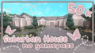 Bloxburg Build  Aesthetic Suburban Family House no gamepass 50k [upl. by Weismann]