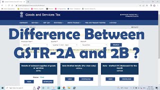 Difference Between GSTR 2A and 2B [upl. by Viveca94]