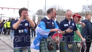 Rugby arrivano i tifosi allo Stadio Olimpico per ItaliaScozia [upl. by Vanny]