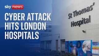 Cyber attack hits major London hospitals as procedures are cancelled [upl. by Teik]