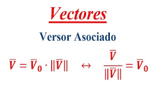 Vectores  Versor Unitario o Asociado ¿Qué es ¿Cómo obtenerlo [upl. by Weir]