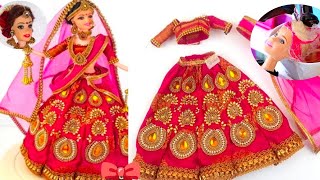 Doll ka makeup gudiya ke kapde Barbie doll ka hairstyle [upl. by Garnet]