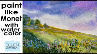 Paint Impressionistic landscape with Watercolor  Simple techniques [upl. by Oiralednac]