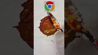 What color do mixed Chrome logo make colormixing mixingthing guessthecolor chrome [upl. by Adey285]