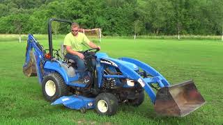 2007 NEW HOLLAND TZ18DA COMPACT TRACTOR WITH LOADER MOWER BACKHOE [upl. by Kissiah]