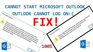 Cannot Start Microsoft Outlook Outlook Cannot Log On Solution Here [upl. by Walford]