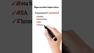 myocardial infarction treatment  cardiology mnemonics mm786 [upl. by Ermin]