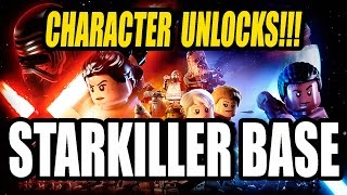 LEGO Star Wars The Force Awakens  ALL Starkiller Base Carbonite Character Unlocks [upl. by Kcerb]