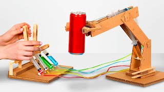 How to Make Hydraulic Powered Robotic Arm from Cardboard [upl. by Mackenzie806]