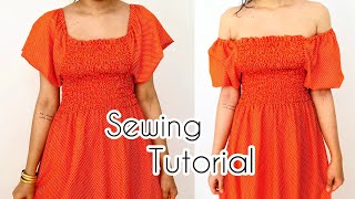 ✅How to make Easy Dress cutting and stitching for beginners step by step 💯✨ [upl. by Siddra646]