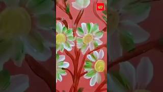 হ্যান্ডপেইন্টেড ফ্ল্যাওয়ার trending art painting drawing flowers viralsorts craft ফুল colo [upl. by Anaoj871]