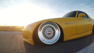 HONDA S2000 ON BBS RS AND ACCUAIR [upl. by Aerdnahs]