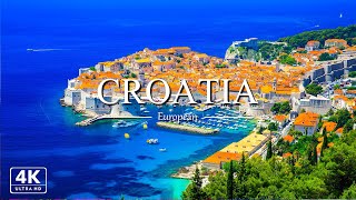 FLYING OVER CROATIA 4K UHD  Relaxing Music Along With Beautiful Nature Videos  4K Video HD [upl. by Whorton]