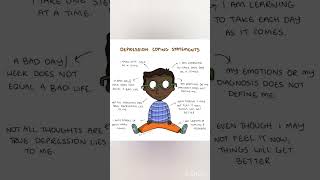 depression coping statements shorts mentalhealth cbt [upl. by Quentin]