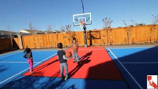 PickleballBasketball Court Install Part 5  Flex Court [upl. by Elodia]