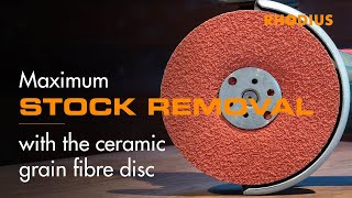 Maximum stock removal with the KFX ceramic grain fiber disc [upl. by Aleinad]