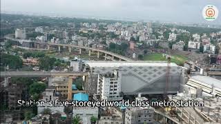 Nagpur Metro  Sitabuldi Metro station  Interchange station  Munje Square [upl. by Grussing]