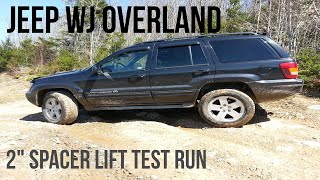 Jeep WJ Quadradrive 47 HO Overland Mud Hill Climb Grand Cherokee New 2quot BB Lift Test InCar Cam [upl. by Chad]