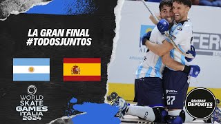 HOCKEY SOBRE PATINES  MUNDIAL MASCULINO EN VIVO  FINAL  NOVARA 2024 ARGENTINA VS ESPAÑA [upl. by Aittam]