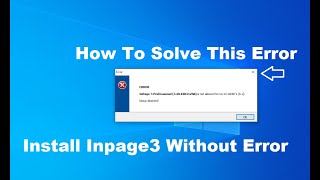 How To Install Inpage 3 All Error Solved By Technical Razmi [upl. by Magdalena]