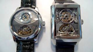 Amazing pair of Gyrotourbillon 1 and 2 from JaegerLeCoultre [upl. by Ahtekal220]