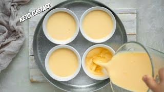 3 Ingredient Keto Custard  Very Easy and Delicious Dessert [upl. by Sivraj]