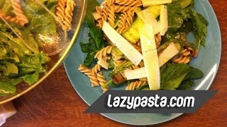 Fusilli salad with spinach and roasted zucchini  easy pasta recipes by Lazy Pasta [upl. by Terryn729]