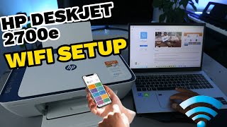 HP DESKJET 2710E 2721E WIFI SETUP [upl. by Hael911]