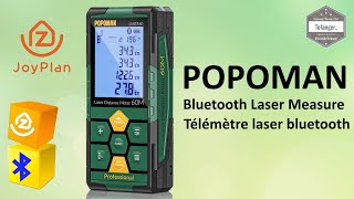 Popoman télémètre laser Bluetooth 60 mètres  Popoman LMBT60  App JOYPLAN  USB Type C  Unboxing [upl. by Saucy]