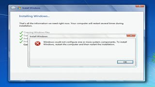 Windows Install Fails  How to Bypass Installation Error Windows could not configure one or more [upl. by Lanny]