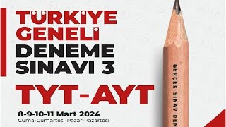 3D YAYINLARI TYT AYT 3 DENEME SINAVI MART 2024  3D DENEME CEVAP ANAHTARI 2024 NE ZAMAN [upl. by Maitund]