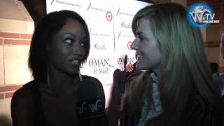 Yaya Dacosta Interview at Debbie Allens OMAN Oh Man Opening Night Gala [upl. by Alyahsal]