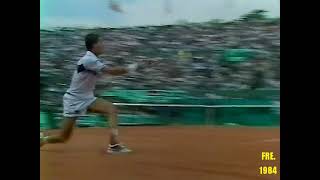 Ivan Lendl v Mats Wilander French Open 1984 [upl. by Llaccm]