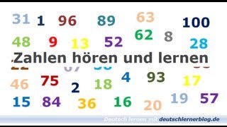 Zahlen lernen und hören  Deutsch lernen  Learn German  Numbers [upl. by Hazelton]