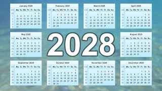 Calendar 2028 [upl. by Alexia]