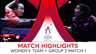 Neda Shahsavari IRI vs Mima Ito JPN  WT G2  Match 1  ITTFWorlds2024 [upl. by Kinsler]