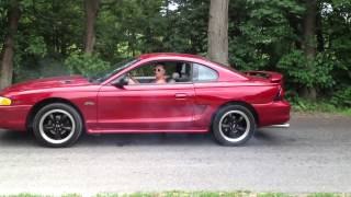 Girlfriend doing burnout in mustang [upl. by Thorndike]