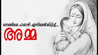 നെഞ്ചിലെ പാലാഴി എന്നിലേയ്ക്കിറ്റിച്ച് പുഞ്ചിരിതൂകുന്നതമ്മ  Malayalam Kavitha [upl. by Eerdna815]