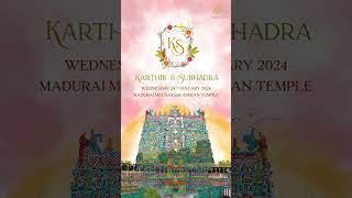 Save the date video wedding invitation  Meenakshi Temple Madurai  Anantmaya digitalinvitation [upl. by Cherrita]