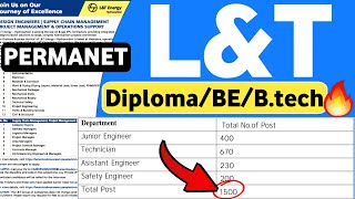 LampT Recruitment 2023  DiplomaBEBTech  L and T Recruitment 2023  LampT jobs 2023  Latest Jobs [upl. by Reggie]