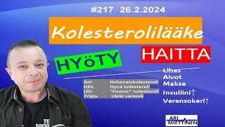 217 Statiini kolesterolilääke hyödyt haitat ja seuranta [upl. by Nylrak34]