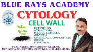 CYTOLOGY  CELL WALL DEFINITION  STRUCTURE  MIDDLE LAMELLA  CHEMISTRY  ORIGIN  FUNCTION [upl. by Ynna]