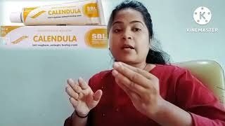 calendula cream SBL homoeopathic cream especially in Burns cut wound antiseptic healing cream [upl. by Atiuqehs]