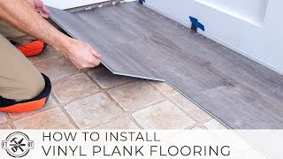 How to Install Vinyl Plank Flooring as a Beginner  Home Renovation [upl. by Nainatrad304]