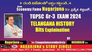 Nagarjuna Study Circle  HYD TGPSC GR3 Paper2 TELANGANA HISTORY bits Explained by NAGARAJU sir [upl. by Adnarahs852]